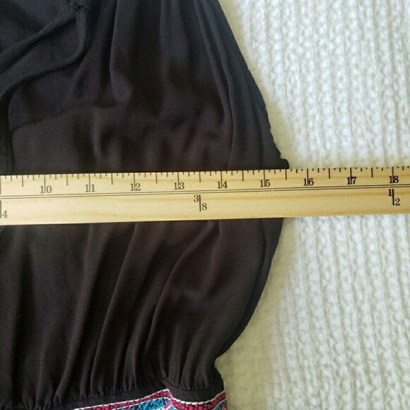 Faded Glory Maxi Tank Dress Black Long Sleeveless Boho Simple Womens Size M 8-10 - Picture 10 of 11